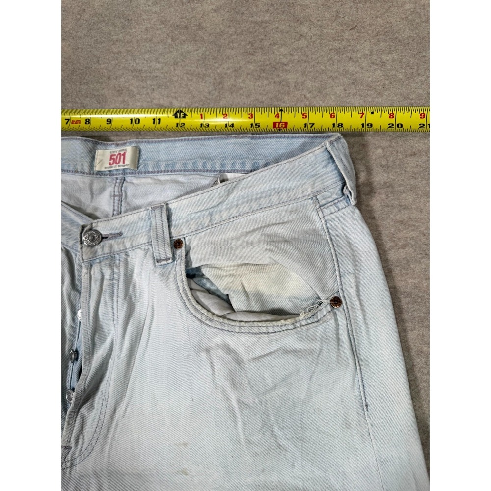 Vintage Levis 501 Original Jeans Men 38x34 Blue Denim Cotton Button Fly Straight - Picture 10 of 16